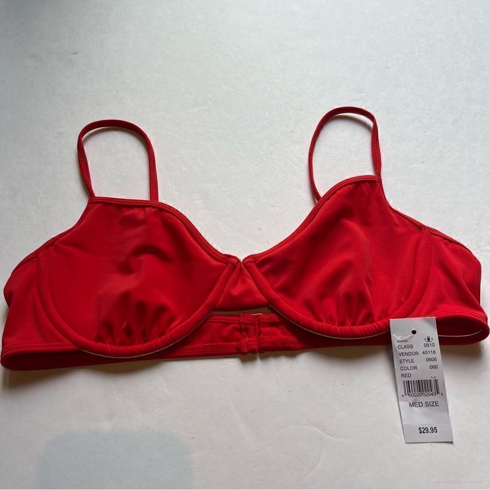 LA Hearts by Pacsun Red Bikini Top Size Medium Spaghetti Straps